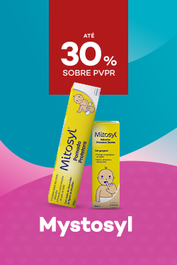 Marca Mitosyl com destaque promocional de até 30% sobre preço de Venda ao Público Recomendado